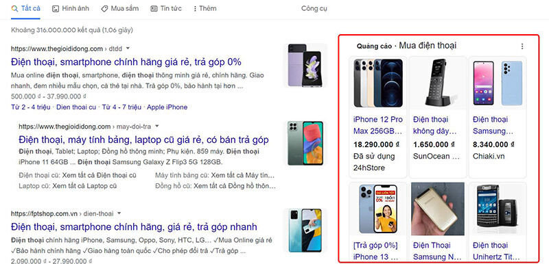 Quảng cáo Google Shopping