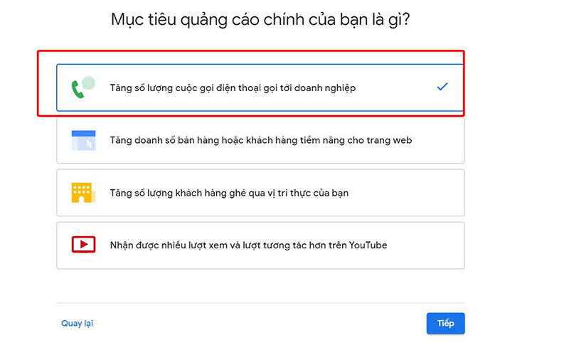 Xác định đúng mục tiêu chạy Google Ads